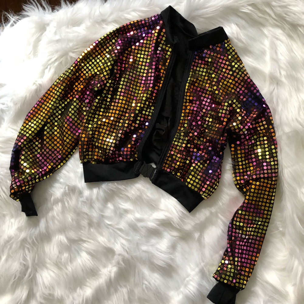 NWOT flashy jacket! Small adult/large child